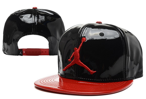 Jordan Leather Black Snapback Hat 2 XDF 0526